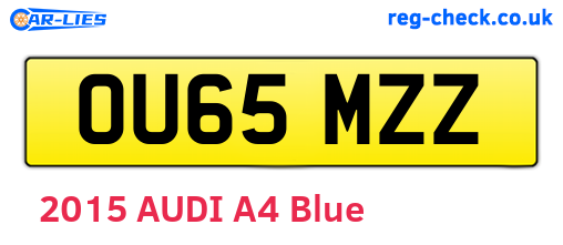 OU65MZZ are the vehicle registration plates.