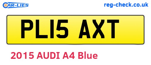PL15AXT are the vehicle registration plates.