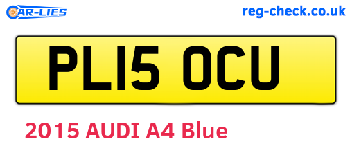 PL15OCU are the vehicle registration plates.