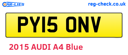 PY15ONV are the vehicle registration plates.