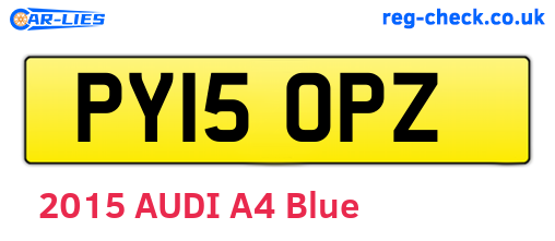 PY15OPZ are the vehicle registration plates.