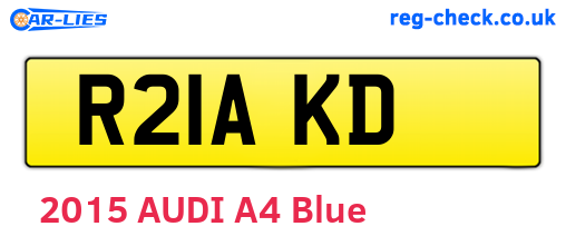 R21AKD are the vehicle registration plates.