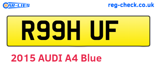 R99HUF are the vehicle registration plates.