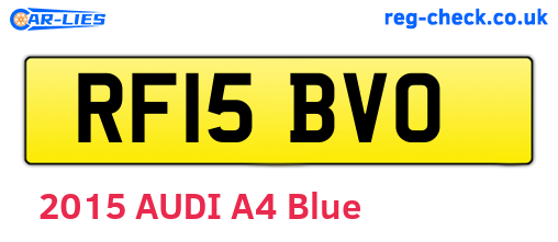 RF15BVO are the vehicle registration plates.