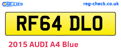 RF64DLO are the vehicle registration plates.
