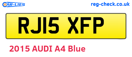 RJ15XFP are the vehicle registration plates.