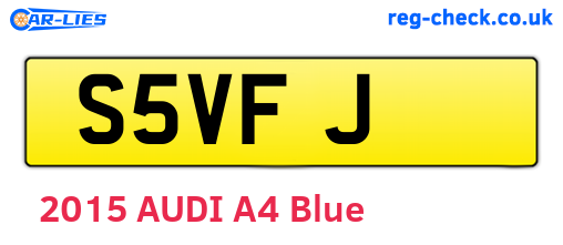 S5VFJ are the vehicle registration plates.