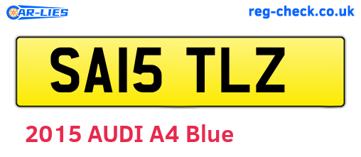 SA15TLZ are the vehicle registration plates.