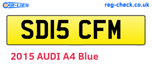 SD15CFM are the vehicle registration plates.