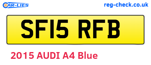 SF15RFB are the vehicle registration plates.