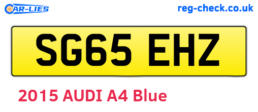 SG65EHZ are the vehicle registration plates.