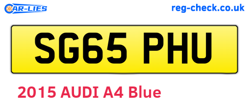 SG65PHU are the vehicle registration plates.