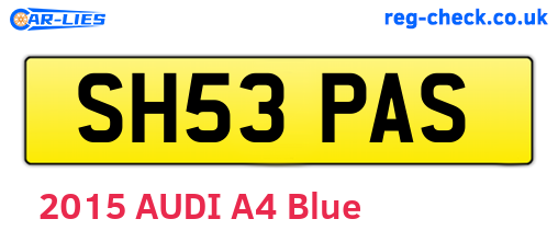 SH53PAS are the vehicle registration plates.