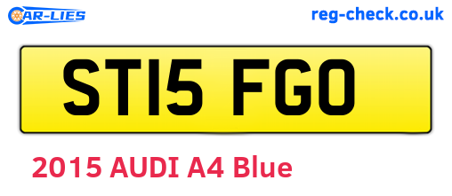 ST15FGO are the vehicle registration plates.