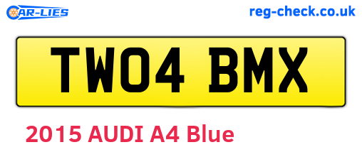 TW04BMX are the vehicle registration plates.