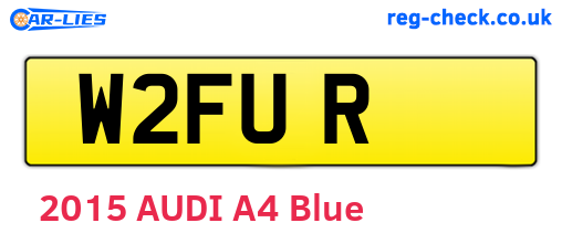 W2FUR are the vehicle registration plates.