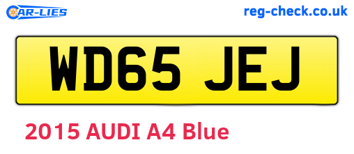 WD65JEJ are the vehicle registration plates.