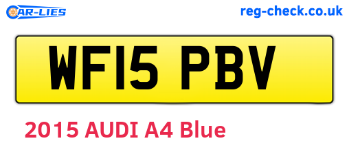 WF15PBV are the vehicle registration plates.