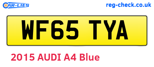 WF65TYA are the vehicle registration plates.