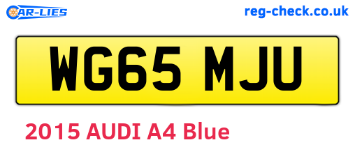 WG65MJU are the vehicle registration plates.