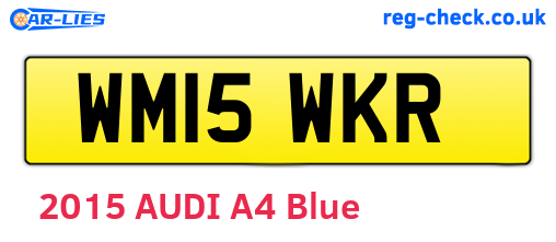 WM15WKR are the vehicle registration plates.