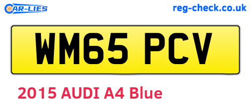 WM65PCV are the vehicle registration plates.