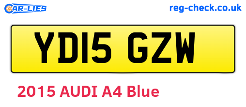 YD15GZW are the vehicle registration plates.