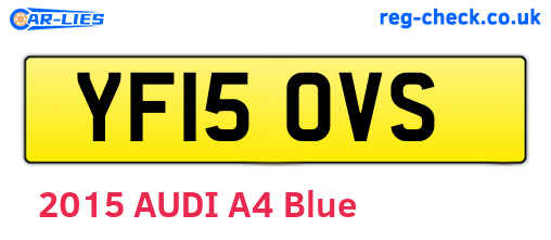 YF15OVS are the vehicle registration plates.