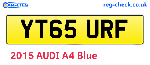 YT65URF are the vehicle registration plates.