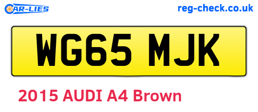 WG65MJK are the vehicle registration plates.