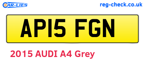 AP15FGN are the vehicle registration plates.