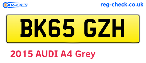 BK65GZH are the vehicle registration plates.