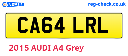 CA64LRL are the vehicle registration plates.