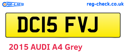 DC15FVJ are the vehicle registration plates.