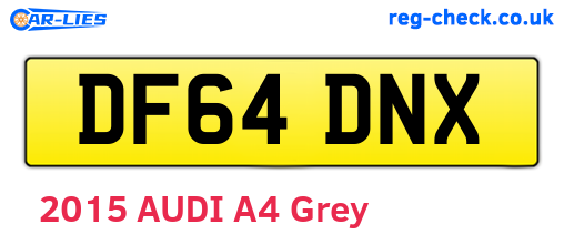 DF64DNX are the vehicle registration plates.