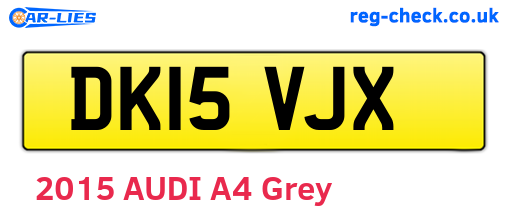 DK15VJX are the vehicle registration plates.
