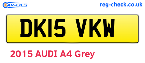 DK15VKW are the vehicle registration plates.