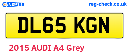 DL65KGN are the vehicle registration plates.