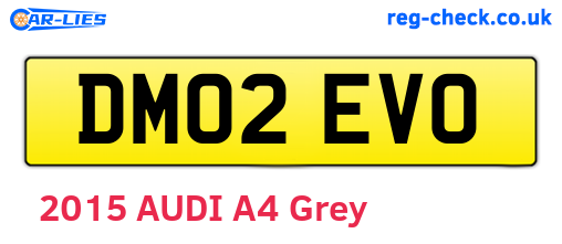 DM02EVO are the vehicle registration plates.