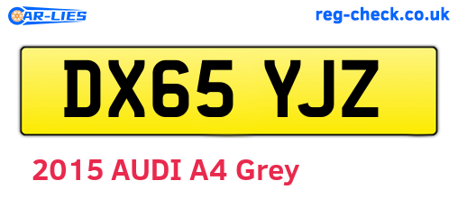 DX65YJZ are the vehicle registration plates.