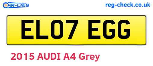 EL07EGG are the vehicle registration plates.