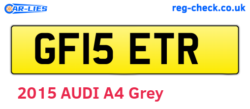 GF15ETR are the vehicle registration plates.
