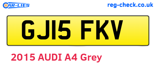 GJ15FKV are the vehicle registration plates.