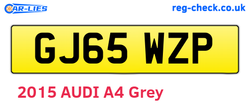 GJ65WZP are the vehicle registration plates.
