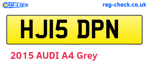 HJ15DPN are the vehicle registration plates.