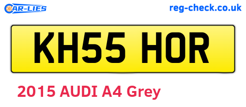 KH55HOR are the vehicle registration plates.