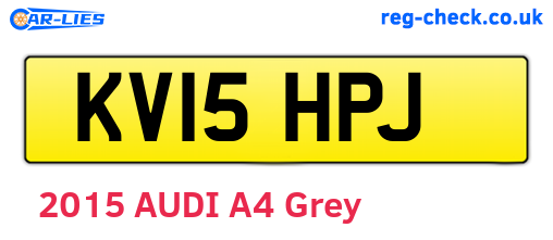 KV15HPJ are the vehicle registration plates.