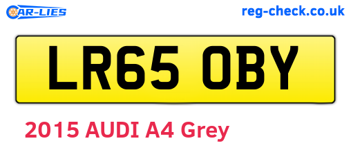 LR65OBY are the vehicle registration plates.