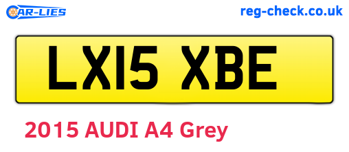 LX15XBE are the vehicle registration plates.