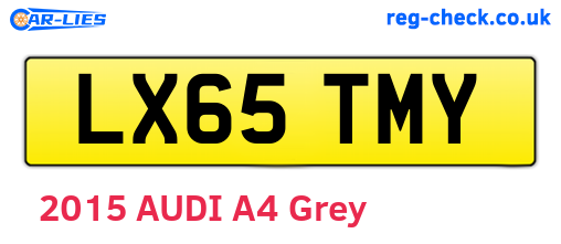 LX65TMY are the vehicle registration plates.